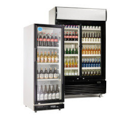 Getränkekühlschrank LG-230BB weiss/schwarz, mit 230 Litern Volumen