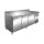 Umluft-Kühltisch Serie 700 mit 3 Türen und Aufkantung - GN1/1
